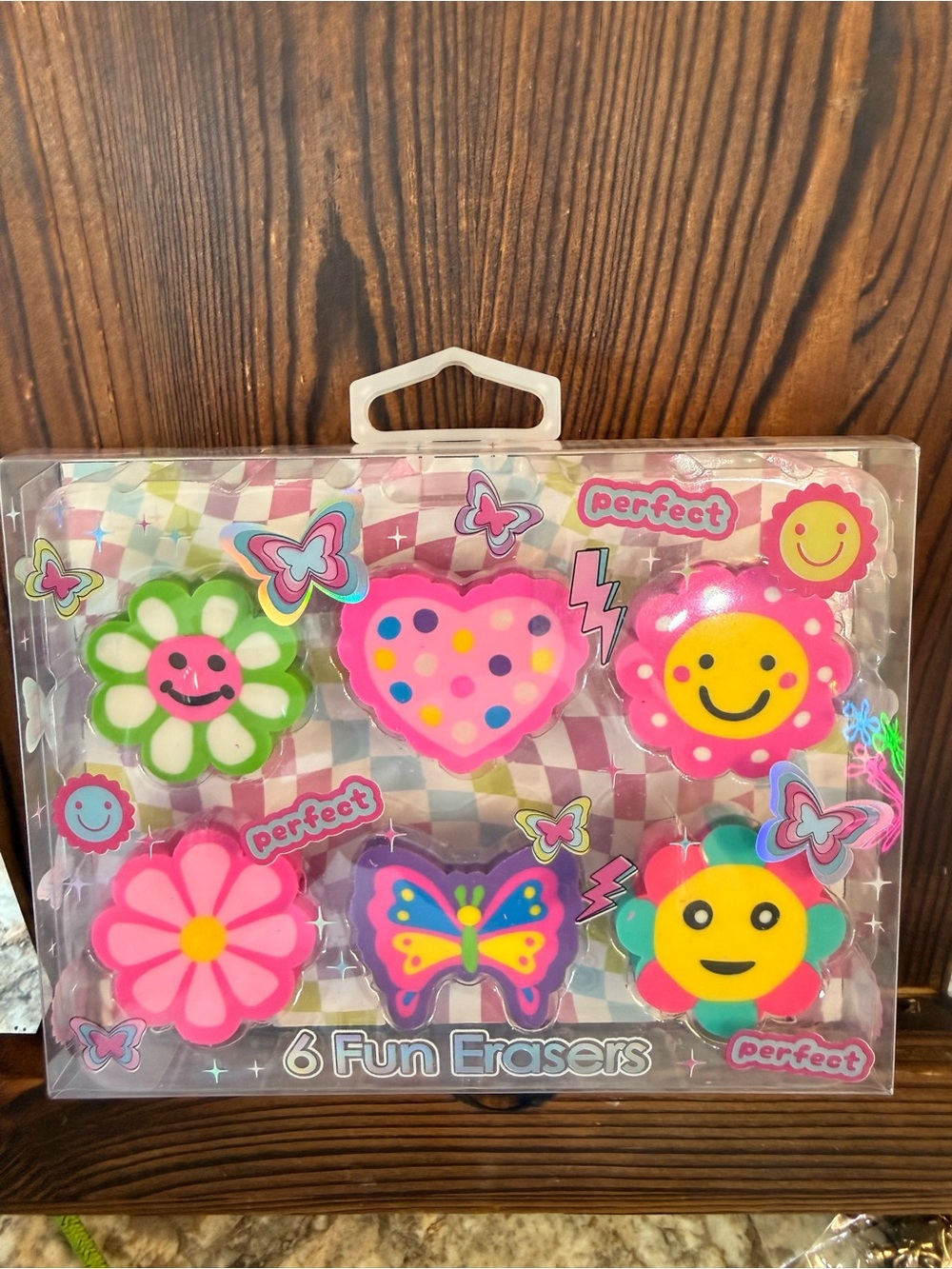 Kids Fun Multicolor Novelty Erasers - Pack of 6
